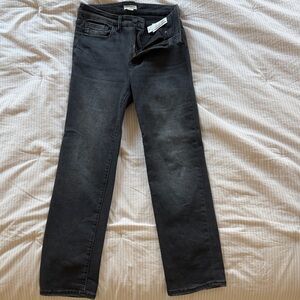 Good American Good Legs Straight Charcoal Denim Jeans Pants Mint Condition